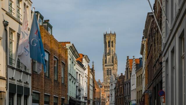 Foto de la torre Belfort en Brujas, Bélgica